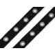 Metal grommet / eyelet tape, width 24 mm - Black (9 Meters) Metal grommet / eyelet tape, width 24 mm - Black (9 Meters)