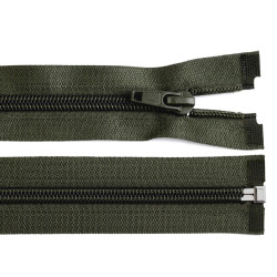 Nylon zipper, no 5, open-end 45 cm jacket pol - Olive grey (1 Piece)