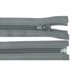 Nylon zipper, no 5, open-end 45 cm jacket pol - Grey (1 Piece)