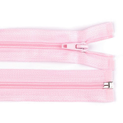 Nylon zipper, no 5, open-end 50 cm jacket pol - Light pink (1 Piece)