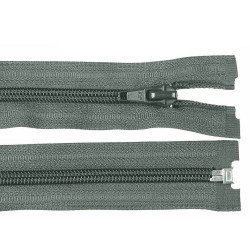 Nylon zipper, no 5, open-end 50 cm jacket pol - Grey (1 Piece)