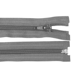 Nylon zipper, no 5, open-end 50 cm jacket pol - Steel grey (1 Piece)