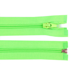 Nylon zipper, no 5, open-end 55 cm jacket pol - Electric green (1 Piece)