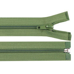 Nylon zipper, no 5, open-end 55 cm jacket pol - Green bottle (1 Piece)