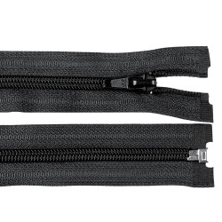 Nylon zipper, no 5, open-end 55 cm jacket pol - Black (1 Piece)