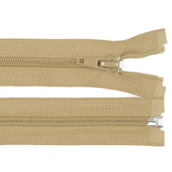 Nylon zipper, no 5, open-end 75 cm jacket pol - Natural brown (1 Piece)