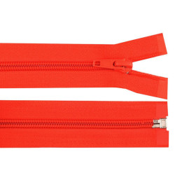 Nylon zipper, no 5, open-end 75 cm jacket pol - Orange neon (1 Piece)