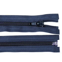 Fermeture éclair en nylon pour vestes, no 5, extrémité ouverte, 35 cm, pol - Bleu fonçé (1 Pièce)