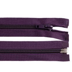 Nylon zipper, no 5, open-end 80 cm jacket pol - Dark violet (1 Piece)
