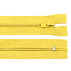 Nylon zipper, no 5, closed-end 18cm pol - Yellow (1 Piece)