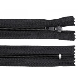 Nylon zipper, no 5, closed-end 18cm pol - Black (1 Piece)