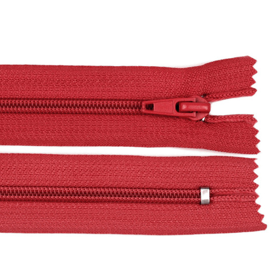 Nylon zipper, no 5, closed-end 18cm pol - Red (10 Pieces) Nylon zipper, no 5, closed-end 18cm pol - Red (10 Pieces)