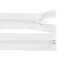 Cerniera in nylon, n. 5, estremità aperta, lunghezza: 30 cm, giacca - Bianco (1 Pezzo)
