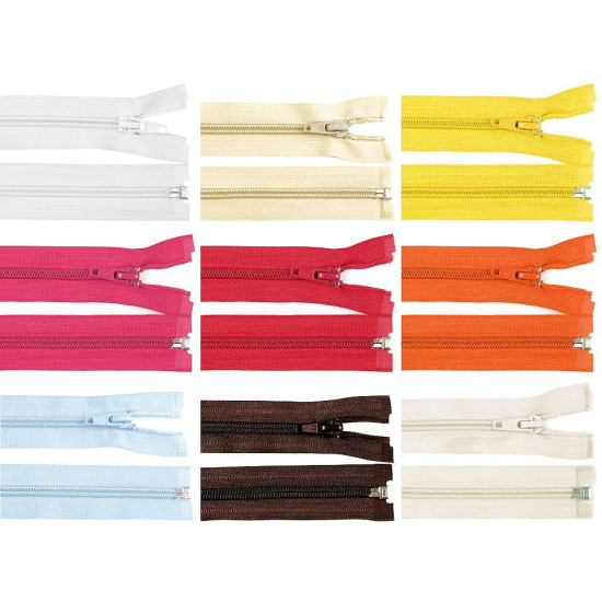 Nylon zipper, no 5, open-end 30 cm jacket - Black (10 Pieces) Nylon zipper, no 5, open-end 30 cm jacket - Black (10 Pieces)