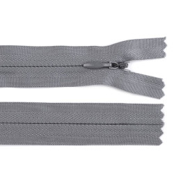 Invisible zipper no 3, length 18 cm - Grey (1 Piece)