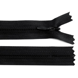 Invisible zipper no 3, length 18 cm - Black (1 Piece)