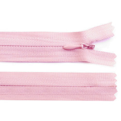 Invisible zipper no 3, length 18 cm - Light pink (1 Piece)