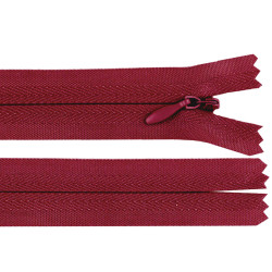 Invisible zipper no 3, length 18 cm - Bordeaux (1 Piece)
