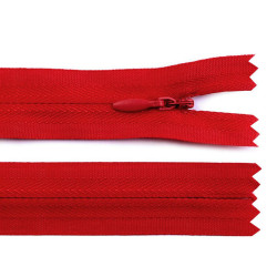 Invisible zipper no 3, length 22 cm - Red (1 Piece)