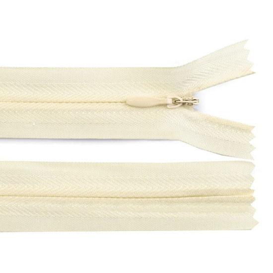 Invisible zipper no 3, length 22 cm - Red (1 Piece)