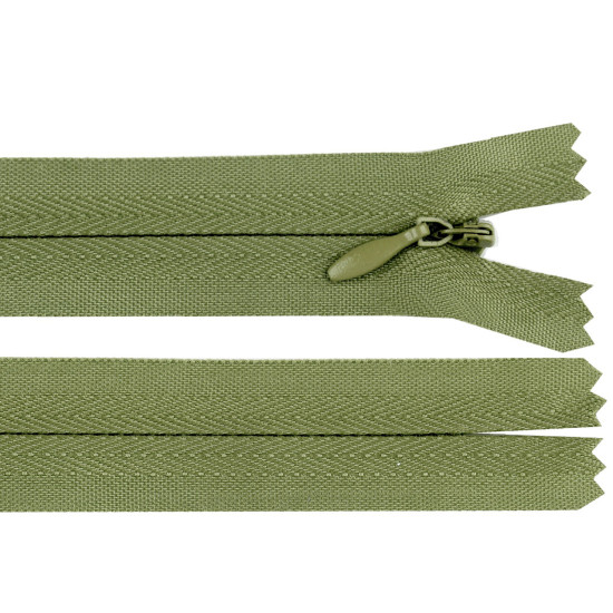 Invisible zipper no 3, length 22 cm - Red (1 Piece)