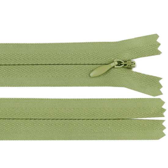 Invisible zipper no 3, length 22 cm - Red (1 Piece)