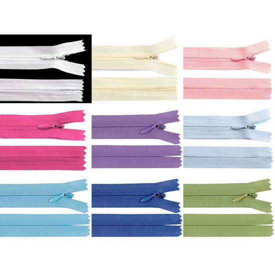 Invisible zipper no 3, length 25 cm - Blackviolet lig. (10 Pieces) Invisible zipper no 3, length 25 cm - Blackviolet lig. (10 Pieces)