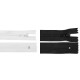 Nylon zipper no 3, length 50 cm - Black (25 Pieces)