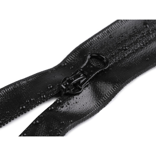 Water resistant nylon zipper, no 7, length 65 cm - Black (1 Piece) Water resistant nylon zipper, no 7, length 65 cm - Black (1 Piece)