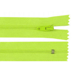 Nylon zipper, no 3, length 20 cm pinlock - Electric green (1 Piece)