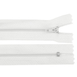 Nylon zipper, no 3, length 20 cm pinlock - White (1 Piece)