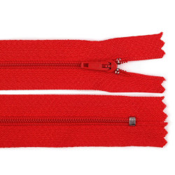 Nylon zipper, no 3, length 20 cm pinlock - Red (1 Piece)