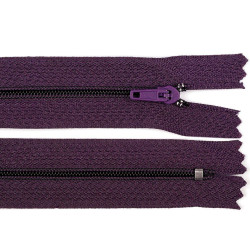 Nylon zipper, no 3, length 20 cm pinlock - Dark violet (1 Piece)