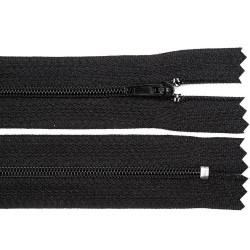 Nylon zipper, no 3, length 20 cm pinlock - Black (1 Piece)