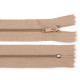 Cerniera in nylon, n. 3, lunghezza: 40 cm, con pinlock - Crema (10 Pezzi) Cerniera in nylon, n. 3, lunghezza: 40 cm, con pinlock - Crema (10 Pezzi)