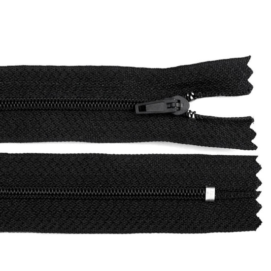 Cerniera in nylon, n. 3, lunghezza: 40 cm, con pinlock - Crema (10 Pezzi) Cerniera in nylon, n. 3, lunghezza: 40 cm, con pinlock - Crema (10 Pezzi)