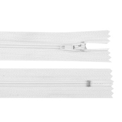 Špirálový zips no 3 dĺžka 25 cm pinlock - Biela (1 Kus)