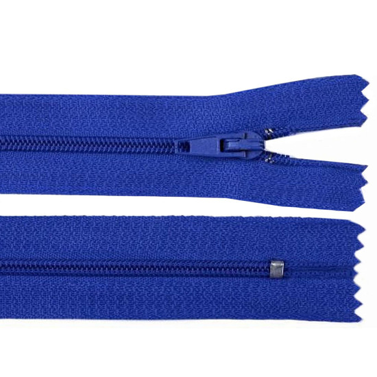 Cerniera in nylon, n. 3, lunghezza: 45 cm, con pinlock - Bianco (50 Pezzi) Cerniera in nylon, n. 3, lunghezza: 45 cm, con pinlock - Bianco (50 Pezzi)