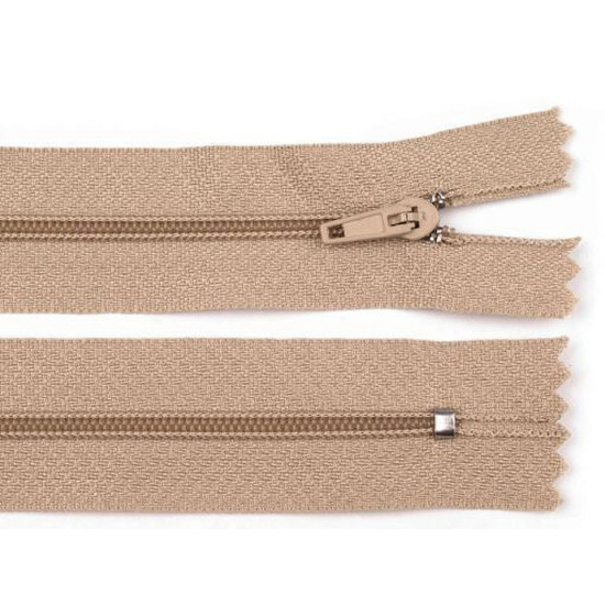 Cerniera in nylon, n. 3, lunghezza: 45 cm, con pinlock - Bianco (50 Pezzi) Cerniera in nylon, n. 3, lunghezza: 45 cm, con pinlock - Bianco (50 Pezzi)