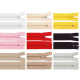 Cerniera in nylon, n. 3, lunghezza: 45 cm, con pinlock - Bianco (50 Pezzi) Cerniera in nylon, n. 3, lunghezza: 45 cm, con pinlock - Bianco (50 Pezzi)
