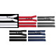 Nylon zipper with silver teeth no 7, length 50 cm - Red (10 Pieces) Nylon zipper with silver teeth no 7, length 50 cm - Red (10 Pieces)