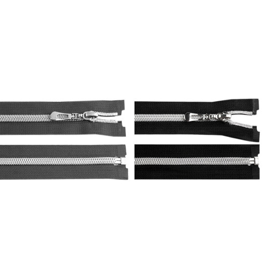 Nylon zipper with silver teeth no 7, length 65 cm - Red (25 Pieces) Nylon zipper with silver teeth no 7, length 65 cm - Red (25 Pieces)