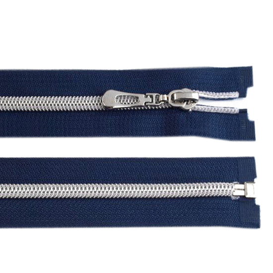 Nylon zipper with silver teeth no 7, length 70 cm - Red (25 Pieces) Nylon zipper with silver teeth no 7, length 70 cm - Red (25 Pieces)