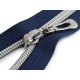 Nylon zipper with silver teeth no 7, length 80 cm - Black (1 Piece) Nylon zipper with silver teeth no 7, length 80 cm - Black (1 Piece)