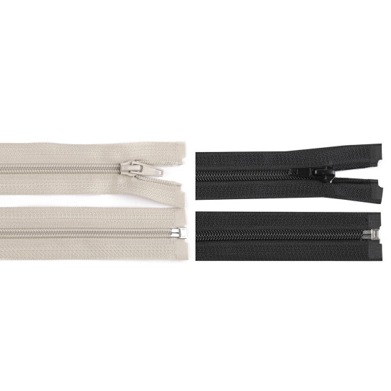 Nylon zipper, no 5, length 90 cm jacket - Cream (1 Piece) Nylon zipper, no 5, length 90 cm jacket - Cream (1 Piece)