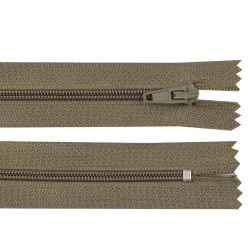 Nylon zipper no 3, length 12 cm autolock - Green olive (1 Piece)