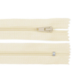 Nylon zipper no 3, length 14 cm autolock - Cream lightest (1 Piece)