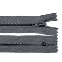 Nylon zipper no 3, length 14 cm autolock - Dark grey (1 Piece)
