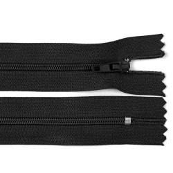 Nylon zipper no 3, length 14 cm autolock - Black (1 Piece)