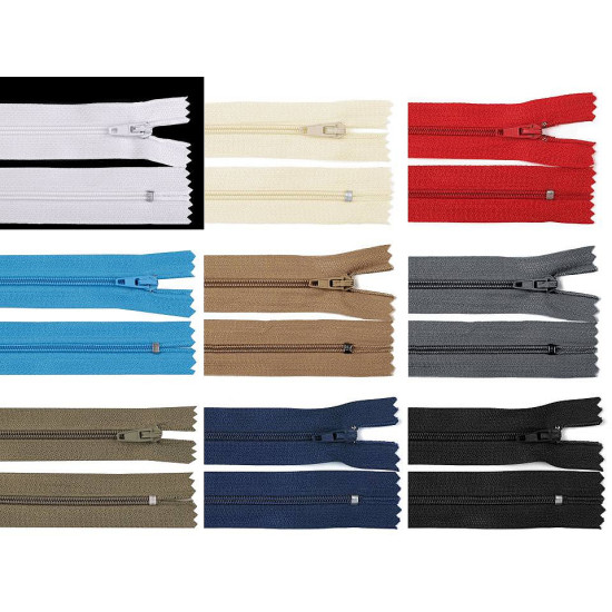 Nylon zipper no 3, length 14 cm autolock - Cream lightest (10 Pieces) Nylon zipper no 3, length 14 cm autolock - Cream lightest (10 Pieces)